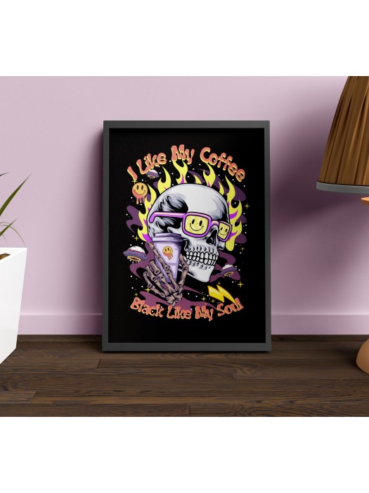 Постер I like my Coffee Black like my Soul